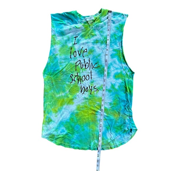 Collab Public School x J Crew I Love Public School Boys Tank Tie Dye XS Oversize - Picture 4 of 7